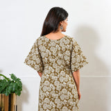 Moss green cotton kaftan
