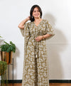 Moss green cotton kaftan