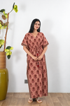 Rose tie and dye cotton kaftan