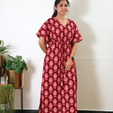 Cherry cotton kaftan