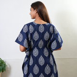 Midnight blue tilak cotton kaftan