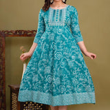 Aqua anarkali kurta