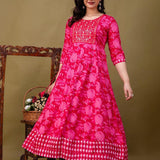 Rose anarkali kurta