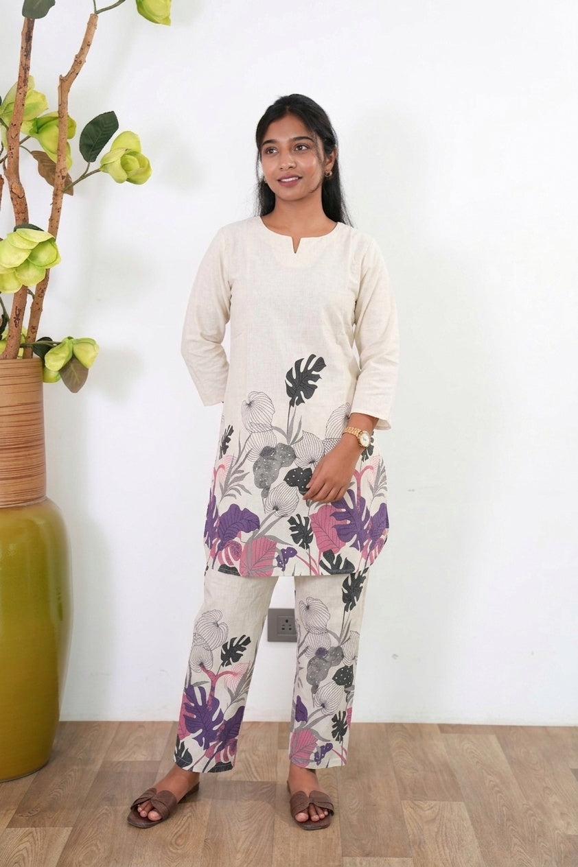 Coral reef cotton co-ords set